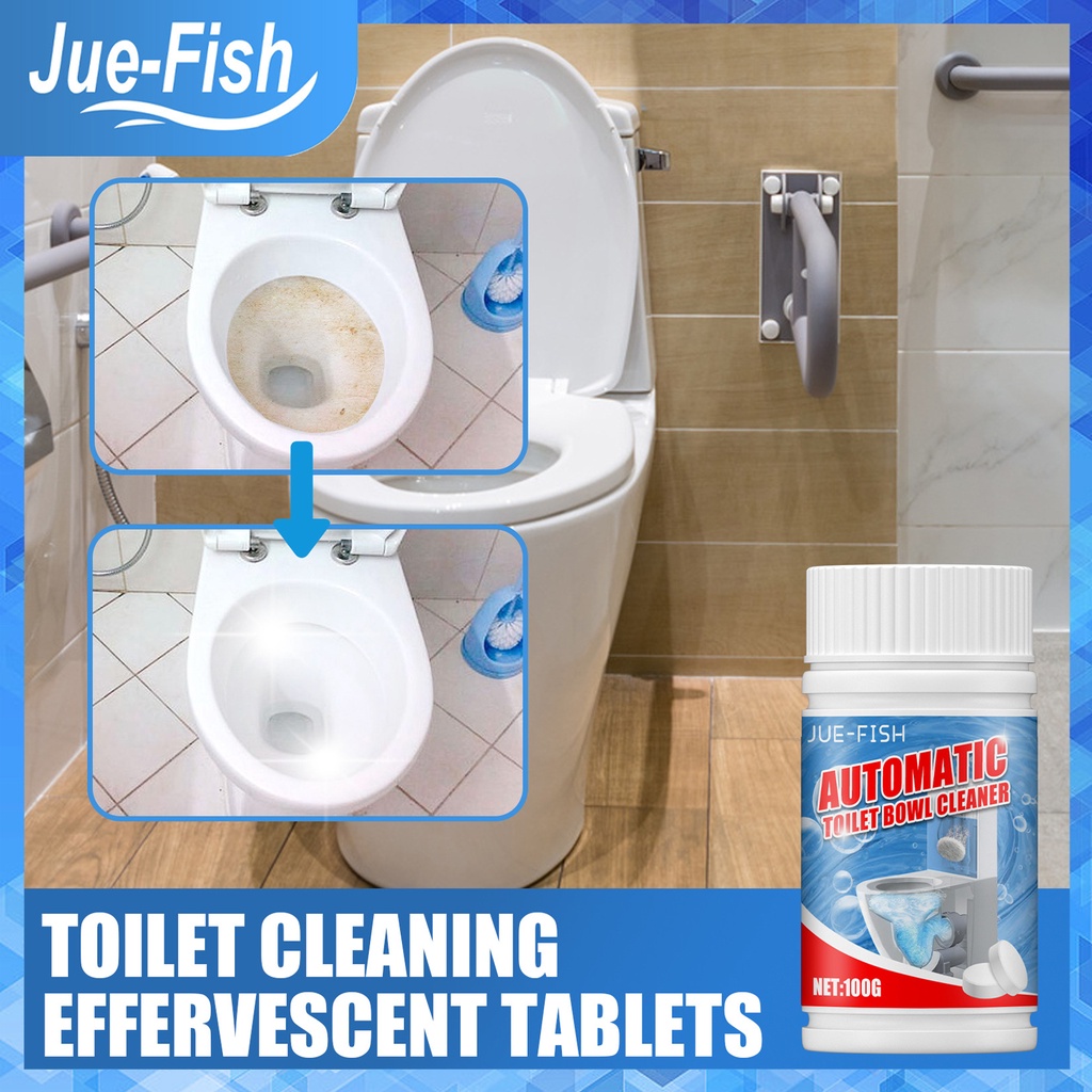 JueFish Toilet Cleaning Effervescent Tablets Descaling Deodorizing