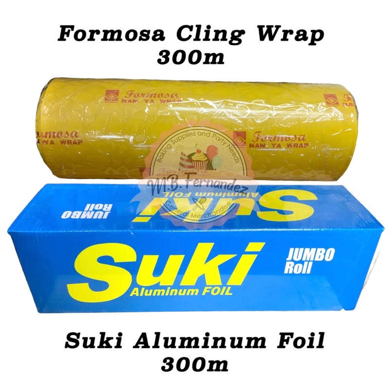Jumbo Cling Wrap (Formosa) and Aluminum Foil (Suki) 300m Shopee
