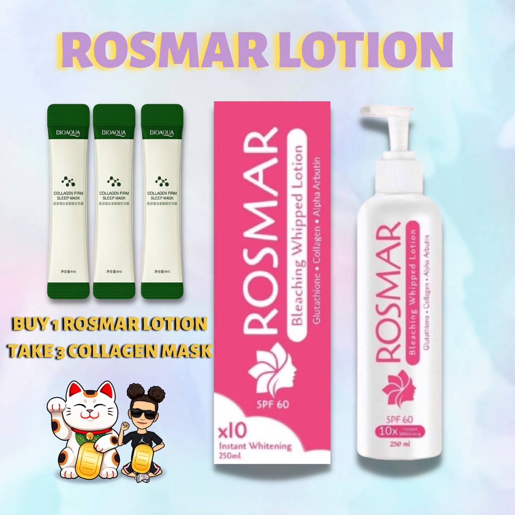 Rosmar Bleaching Whipped Lotion SPF 60 250ml [BUY 1 TAKE 3 FREEBIES