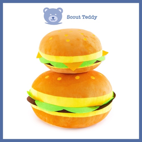Giant Stuffed Toy Burger Krabby Patty 50cm, 40cm, 30cm; Cute Gift