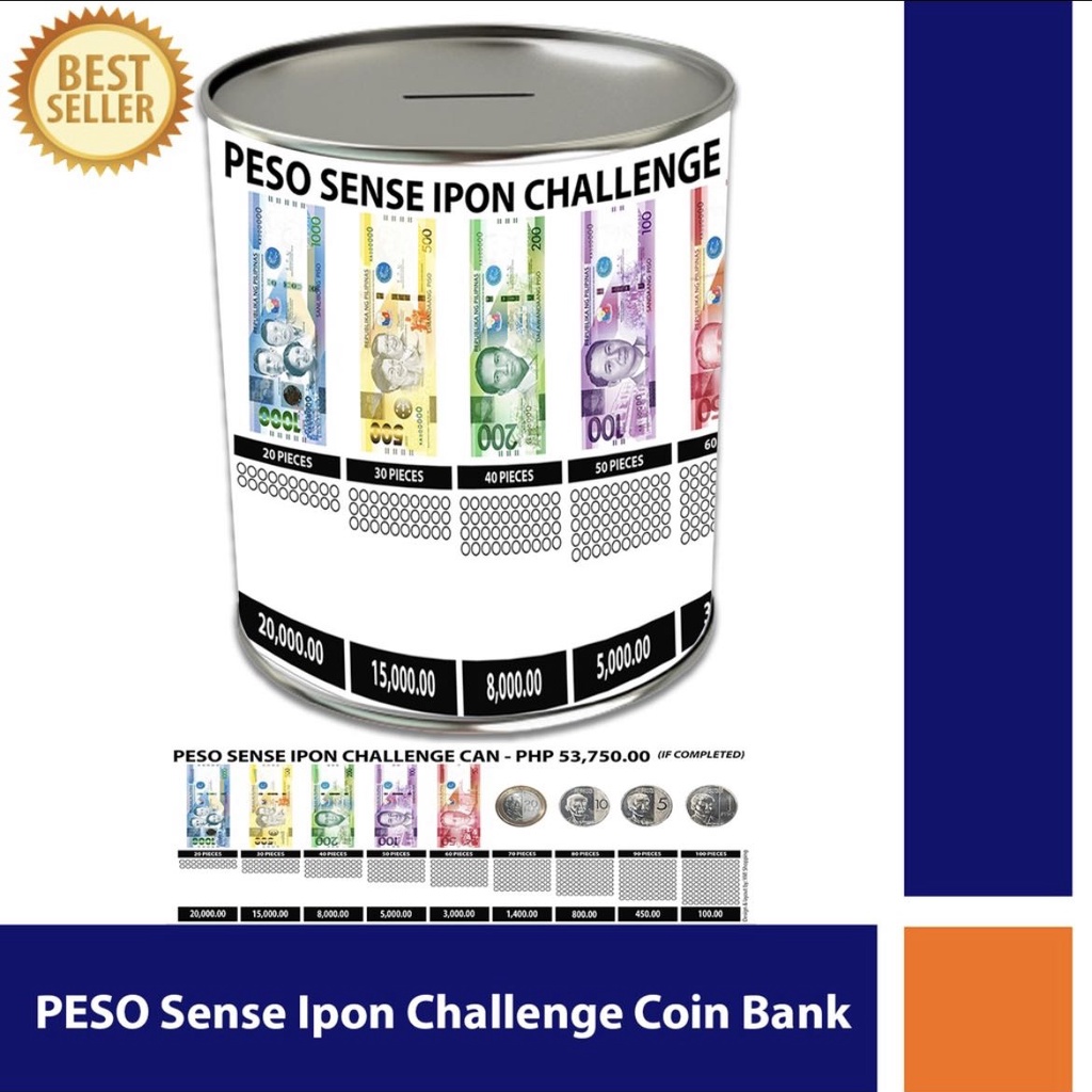 2023 Ipon Challenge coin bank,peso sense,fund box,money bank,alkansya