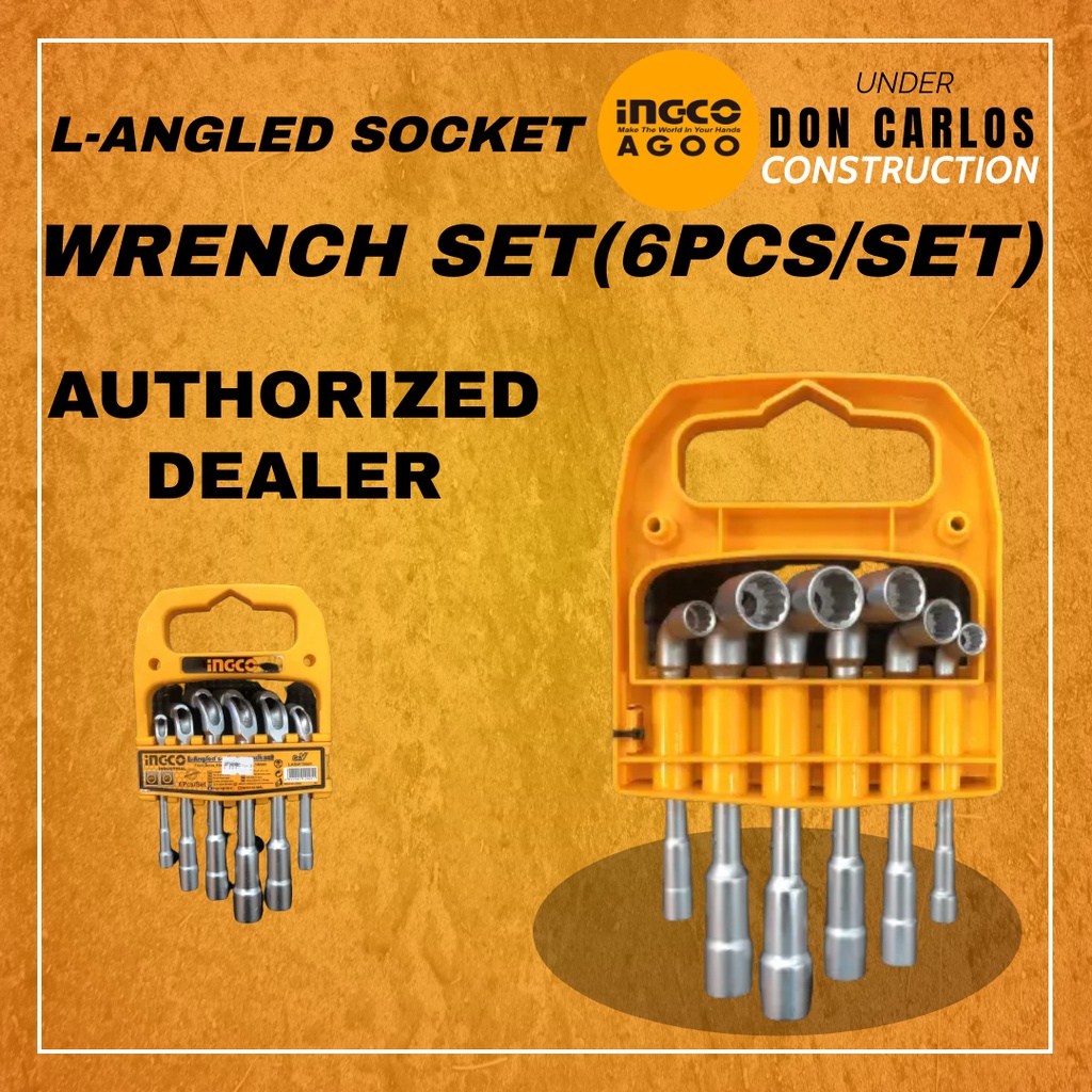 INGCO (LASWT0601) LANGLED SOCKET WRENCH SET (6PCS/SET) Shopee