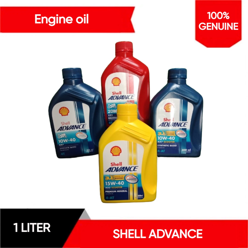 AMIGO Shell Advance 4T Fully Synthetic Liter Synthetic Based Oil Ax3