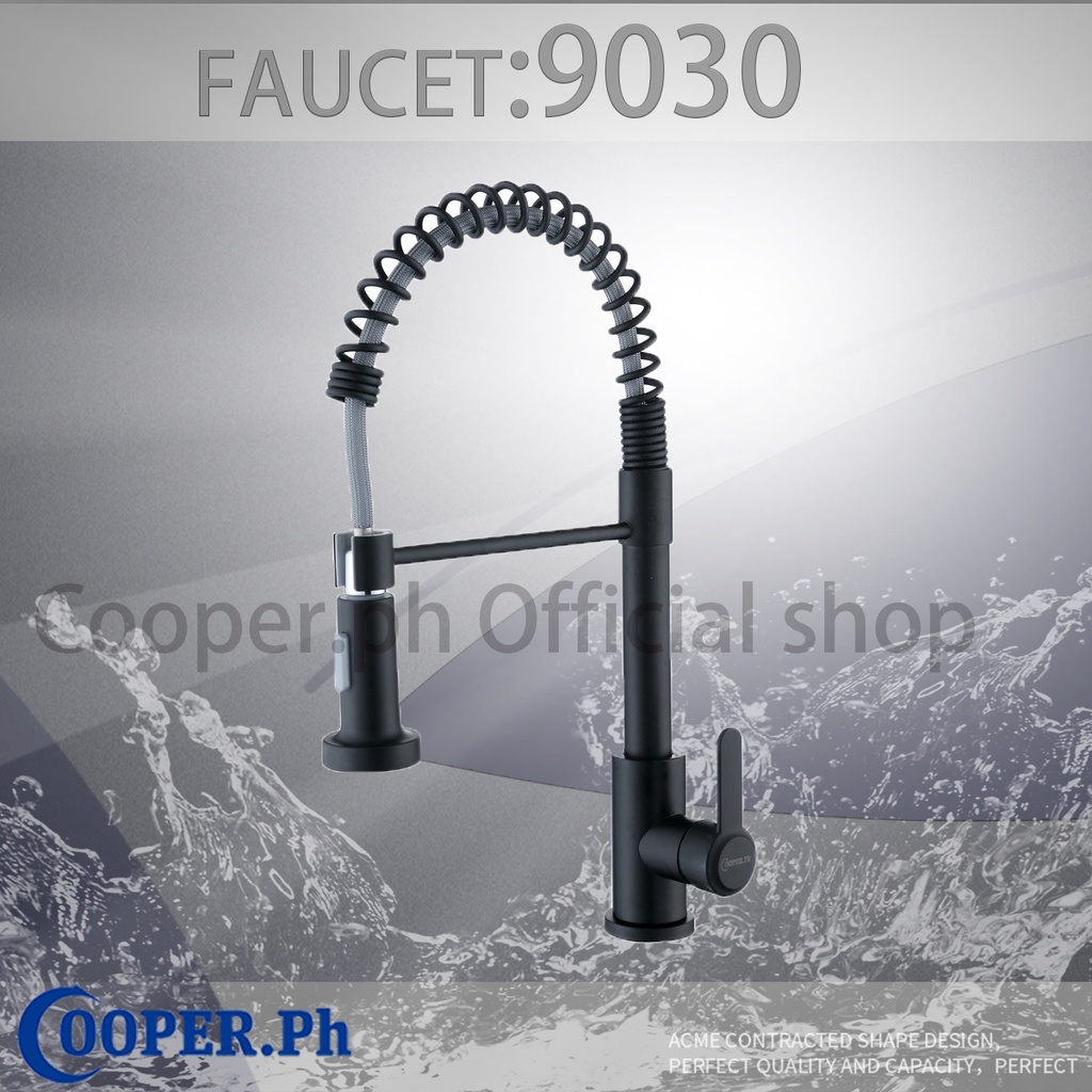 COOPER.PH German faucet stainless hot and cold water rotary pull 360