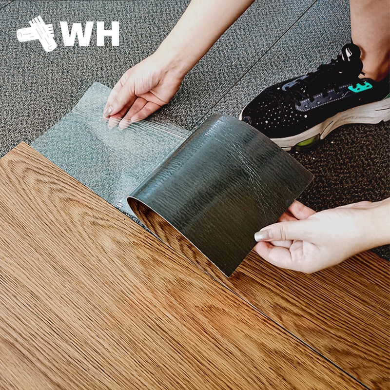 Waterproof Vinyl Floor Sticker 91X15cm WearResistant Wood Grain Self