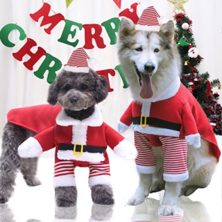 Funny Pet Christmas Santa Claus Dress Up Clothes S-7XL Dog Christmas Outfit Costumes Cat Christmas Clothes Small, Medium and Large Dogs Clothes Puppy Clothing Supplies