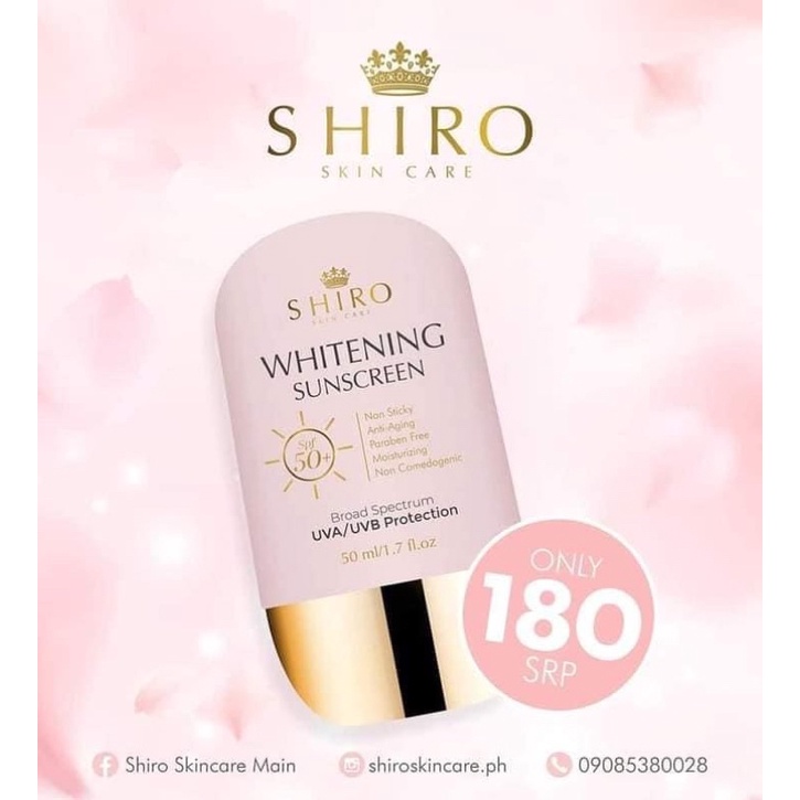 Shiro Whitening Sunscreen (New) Shopee Philippines