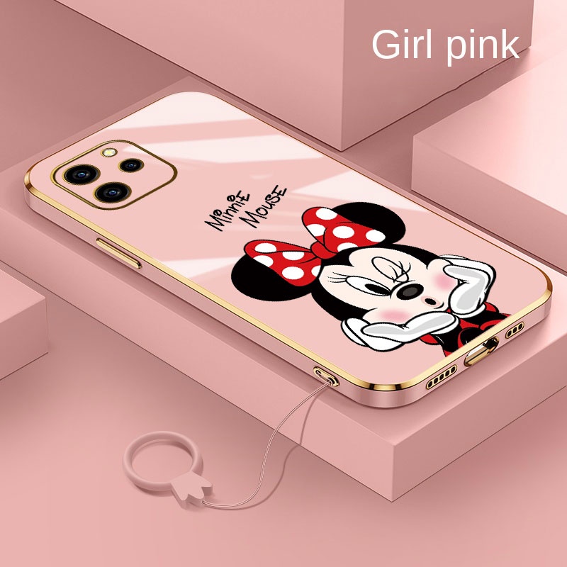 for HUAWEI nova Y61 Y70 Y90 NOVA 10 SE Luxury Minnie Mouse Rubber Phone ...