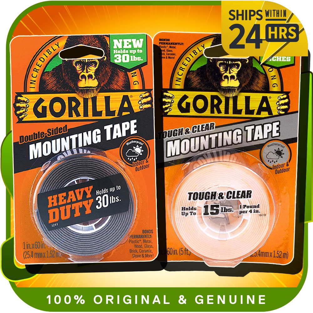 Gorilla Heavy Duty Double Sided Mounting Tape Gorilla Tough & Clear
