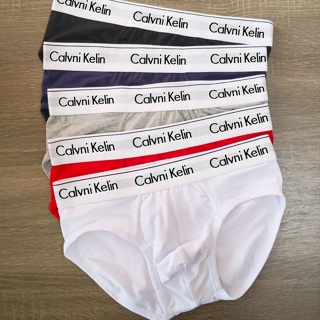 CVK Men White Garter Cotton Plain Briefs Man Basic Underwear