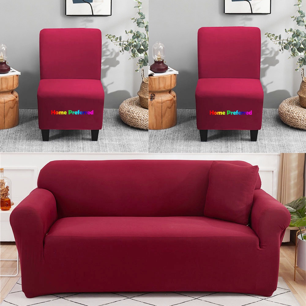 Sofa Cover Set of 3 Pcs for 2 Seater Sofa Cover and Armless Sofa Cover