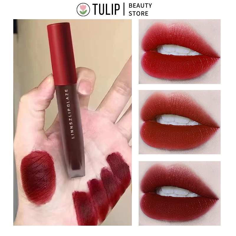 Velvet Matte Lip Tint Long Lasting Waterproof Liquid Lipstick Sexy Red Lip Dark Red Lipstick Lip