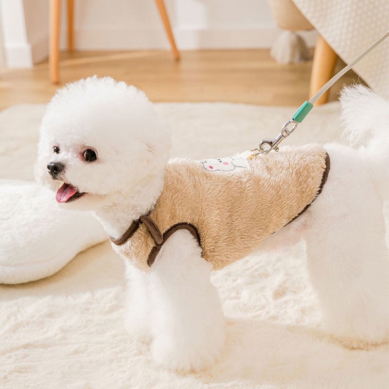 Tractionable Influencer Puppy Dog Clothes Autumn Vest Bichon Pomeranian 