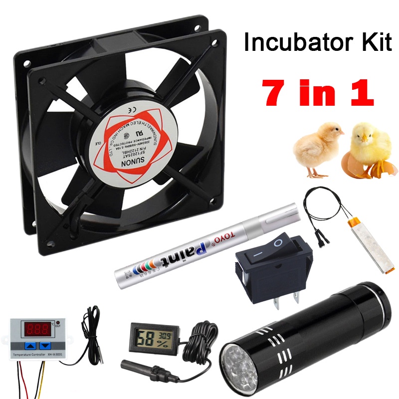 7 in 1 Egg Incubator Kit XHW3001 Thermostat/220V PTC Heating Element