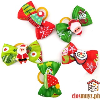 Pet Dog Cat Puppy Bow Tie Christmas decor Flower Bowknot Hair Clips #6