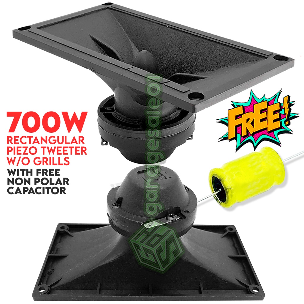 Piezo Tweeter Rectangle 700W Without Grills With FREE Non Polar ...