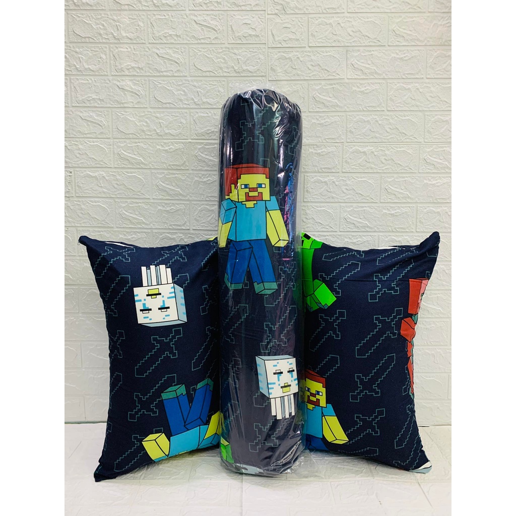 MINECRAFT 3 in 1 PILLOW SET 2 PILLOWS 1 HOTDOG PILLOWCANADIAN
