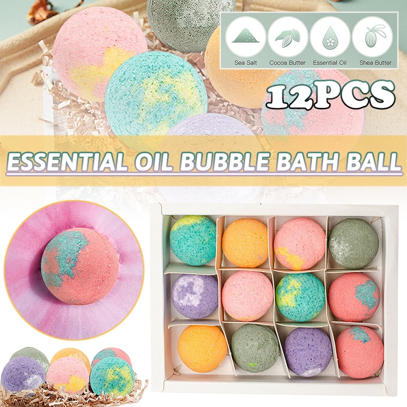 12pcs Foot Bath Ball Herbal Essential Oil Bubble Bath Ball Wormwood