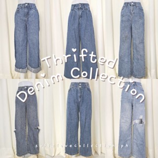 NEW ARRIVAL THRIFTED/UKAY DENIM WIDE LEG, BAGGY, MOM JEANS, FLARE