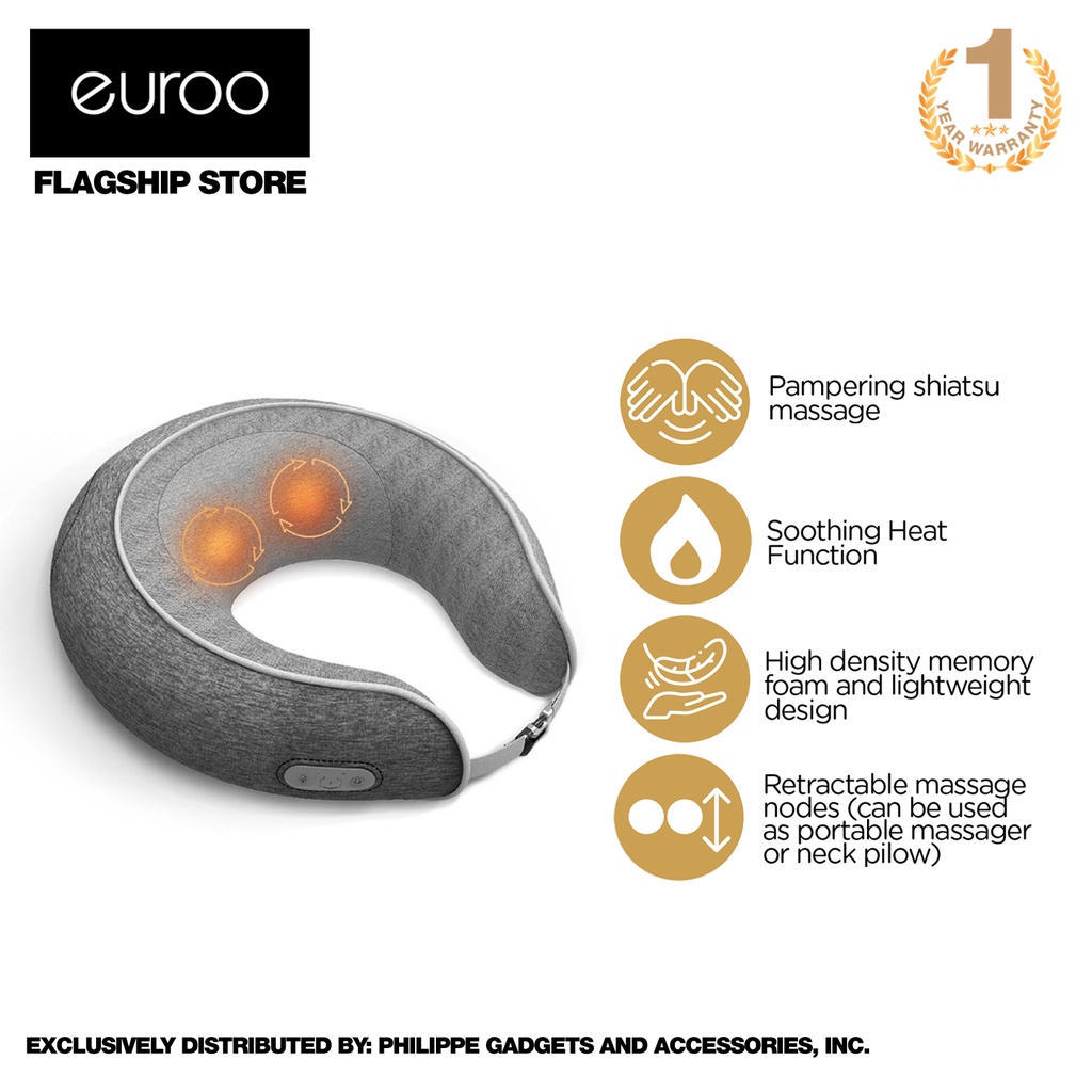 EUROO EHW2110TNM Travel Pillow Massager Shopee Philippines