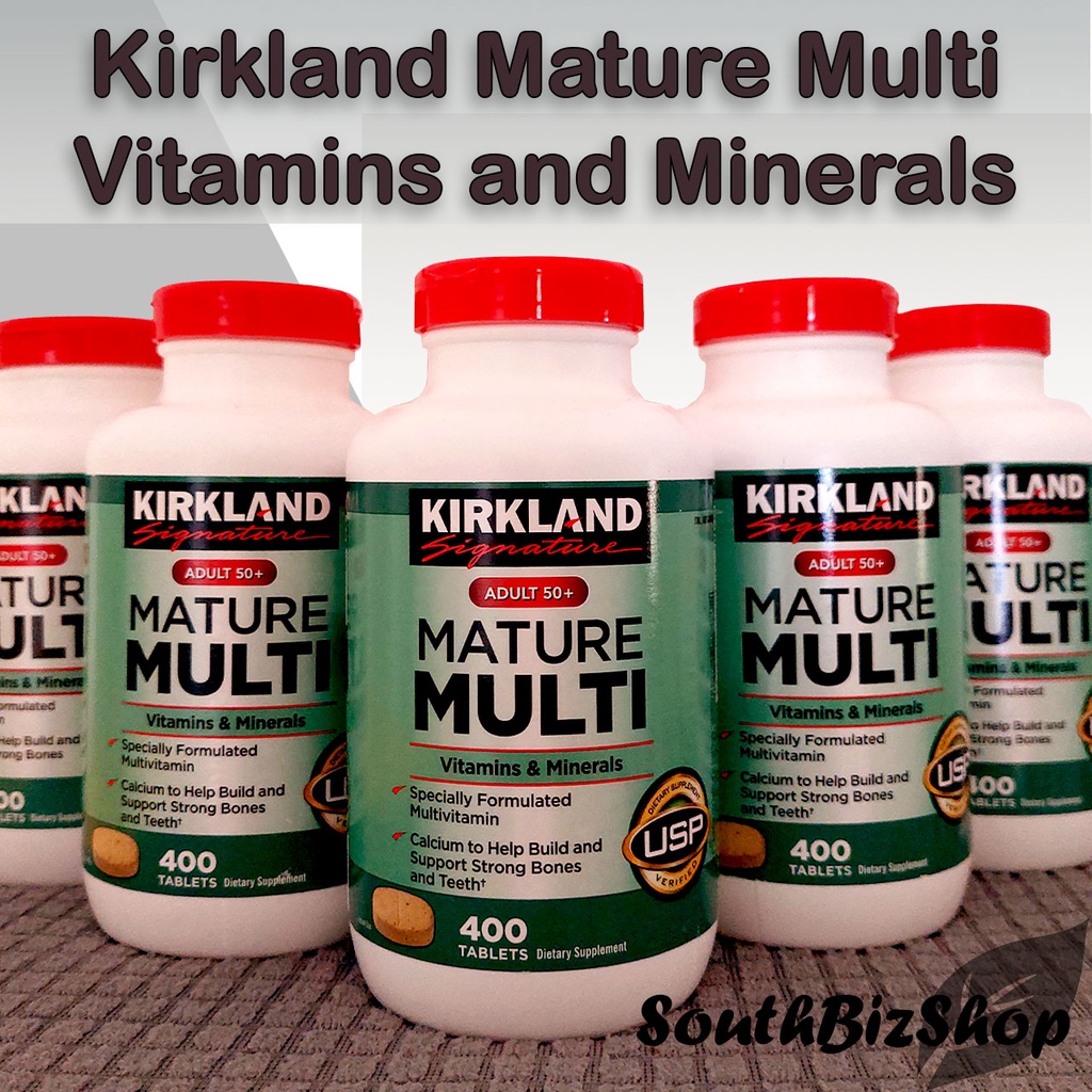 Kirkland Mature Multivitamins and Minerals (400 Tablets) Shopee