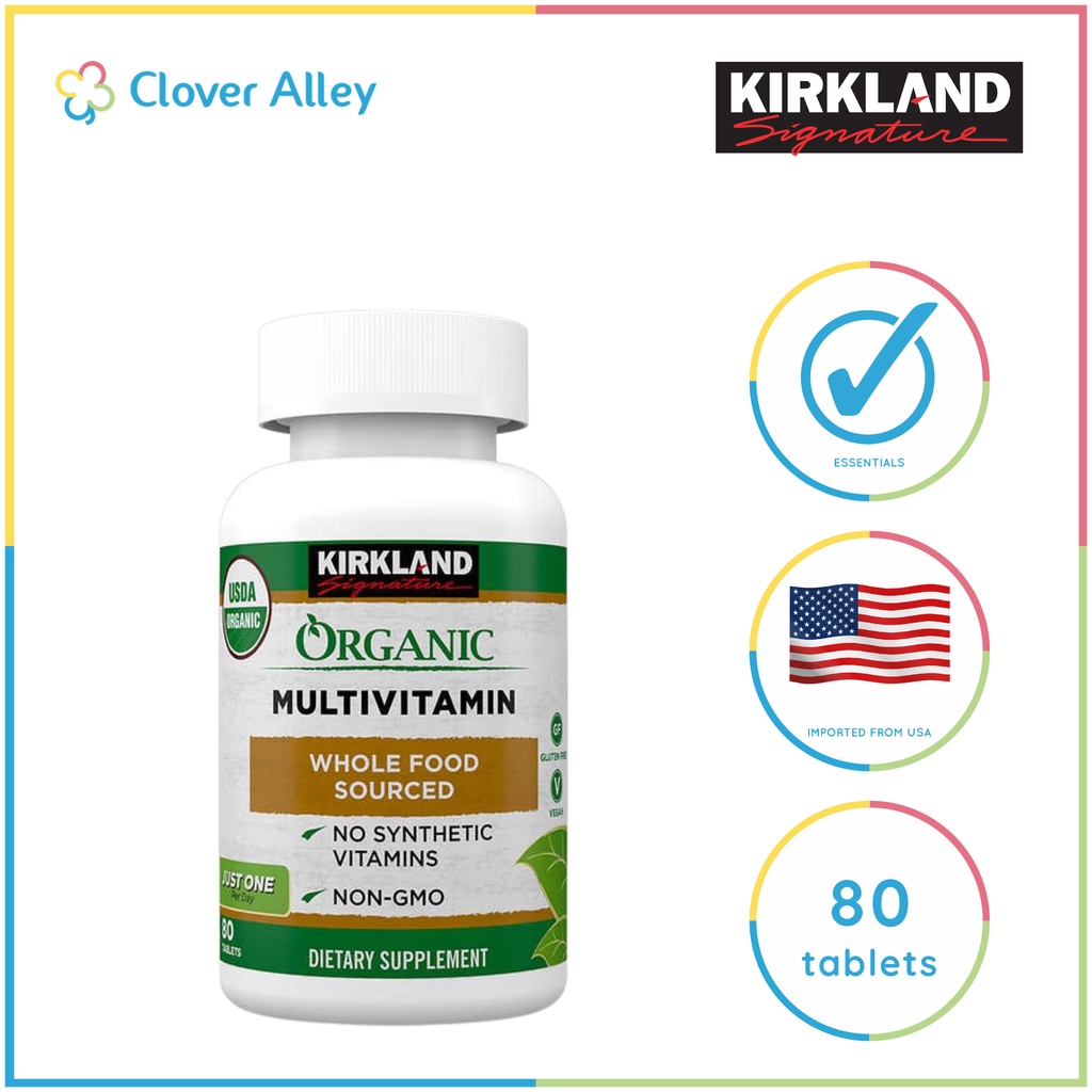 Kirkland Signature USDA Organic Multivitamin, 80 Coated Tablets