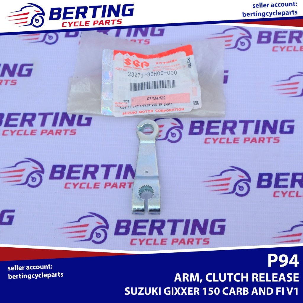 SGP CLUTCH RELEASE ARM Suzuki Gixxer 150 Carb and FI V1 Genuine 23271