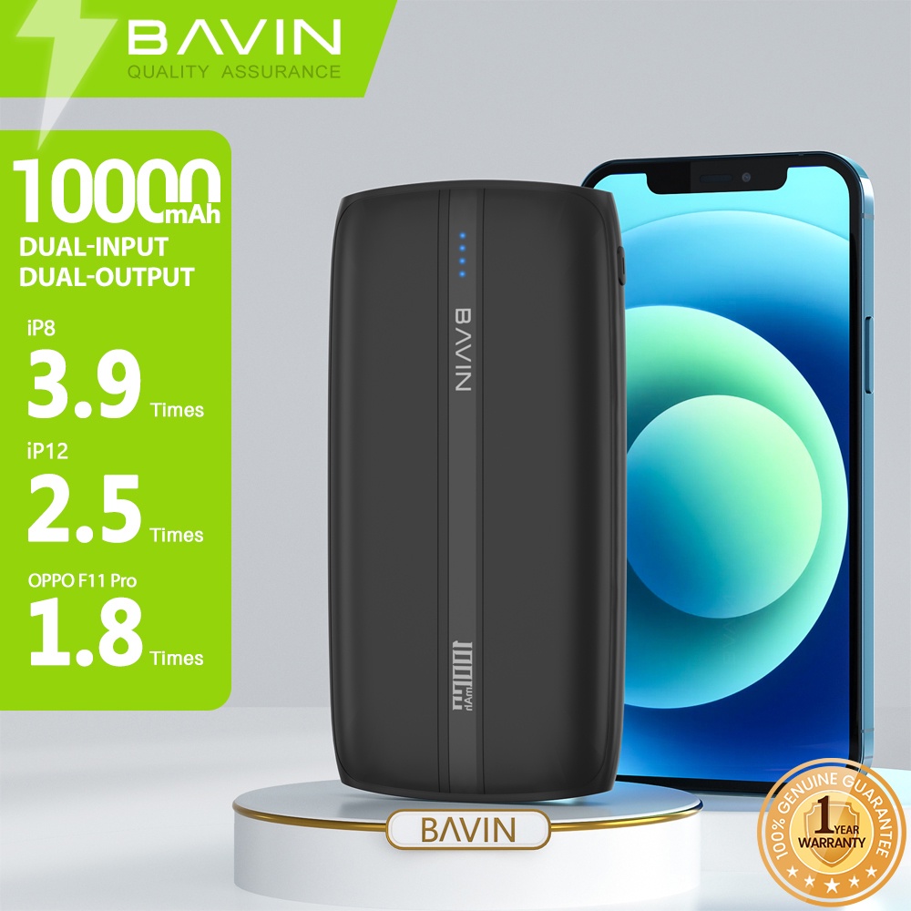 BAVIN PC087 10000mAh Slim Portable Size Powerbank W Output For TYPE 
