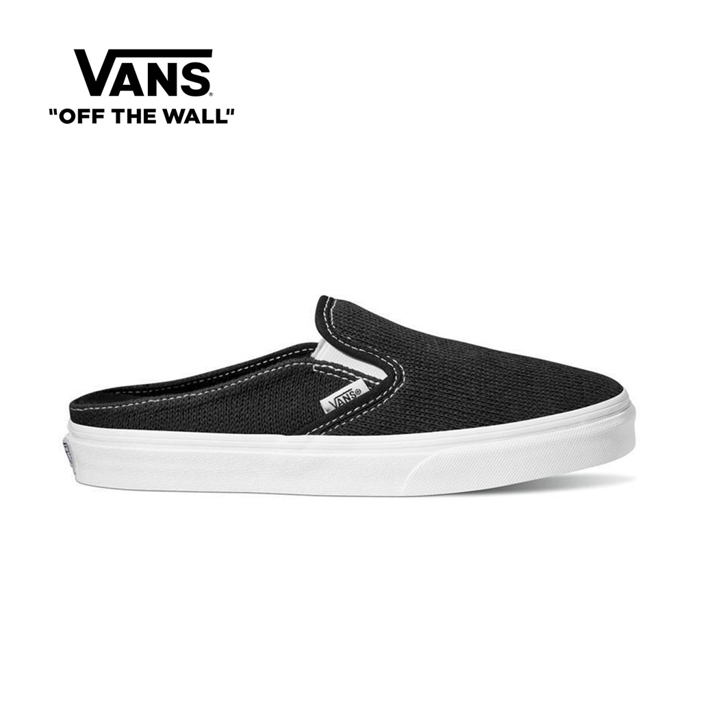 Vans Classic Slip On Mule Cozy Knit Black Sneakers For Womens Shopee Philippines