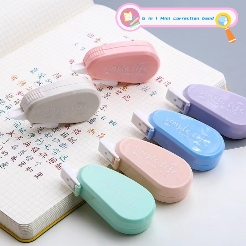 Morandi A pack of 6 Mini correction tape correction tape mute