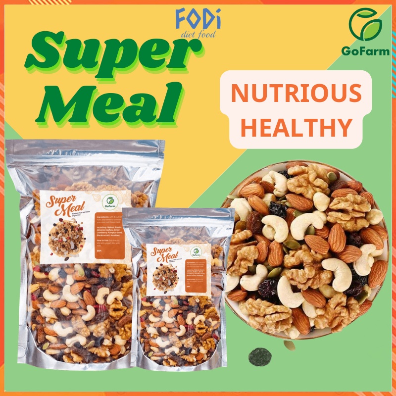 Gofarm Super Meal Granola Mix Nuts 8 Walnuts Almonds Pumpkin Seeds