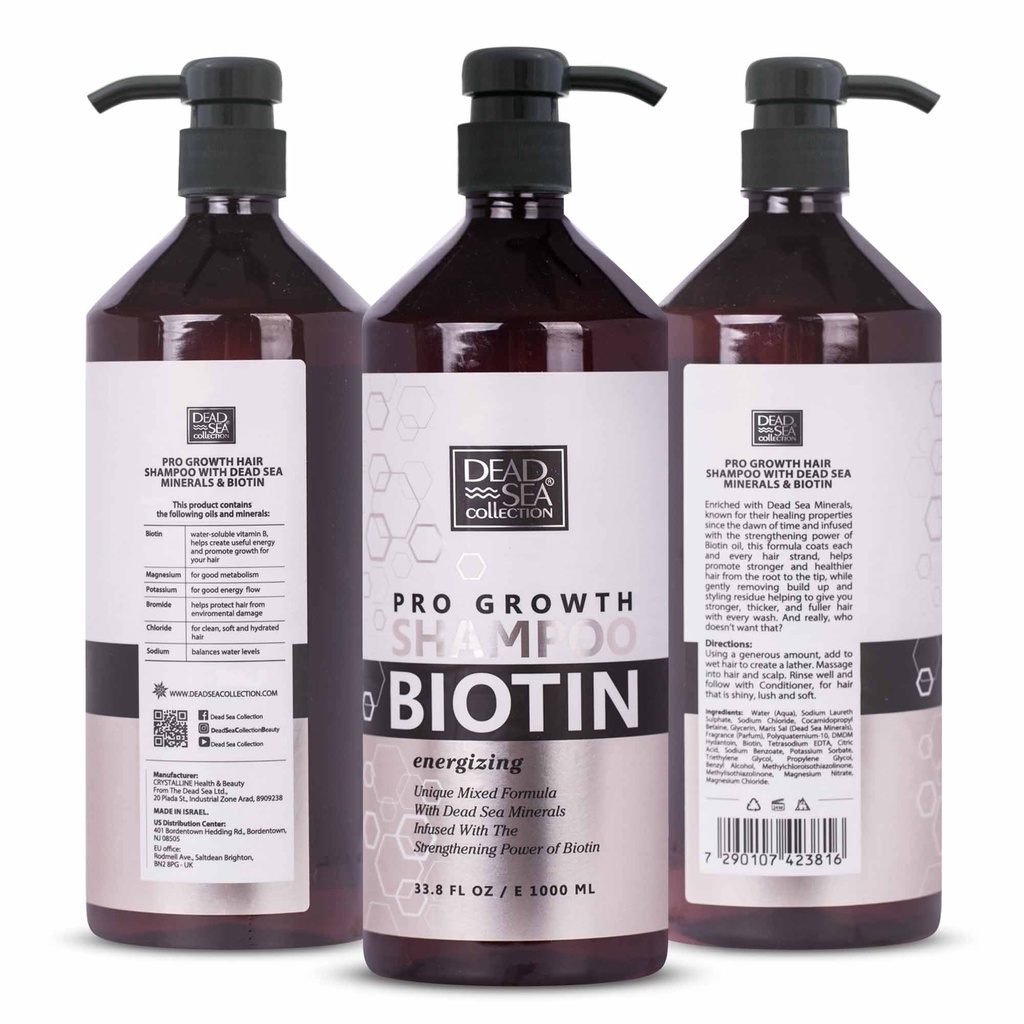Dead Sea Collection Pro Growth Shampoo Biotin Energizing 1000ml Shopee Philippines