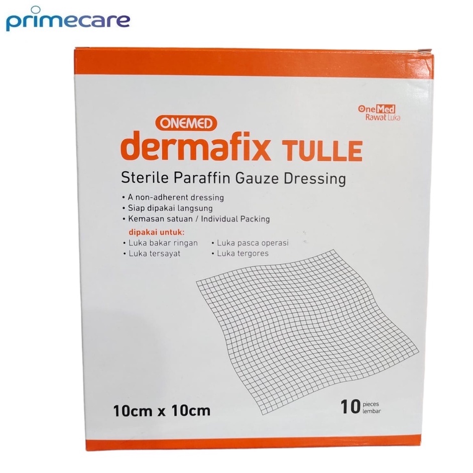 Onemed Dermafix Tulle Wound Plaster 10x10cm/Paraffin Gauze Bandage