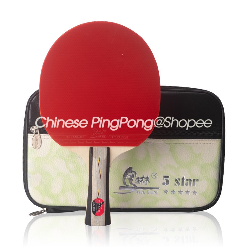 MA LIN 5 Star Table Tennis Racket with Bag (for Beginners) Shopee