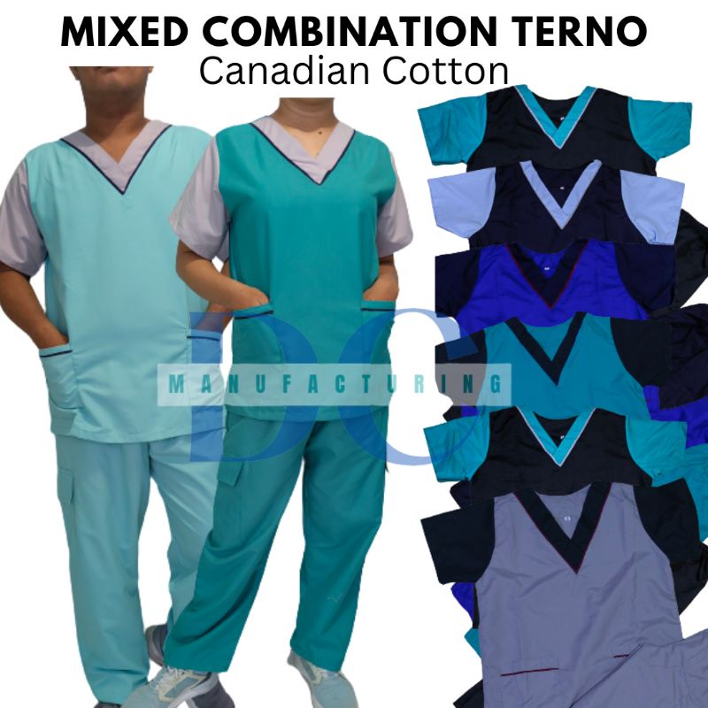 DC Scrub Suit Terno mixed combination for men and women/Canadian Cotton
