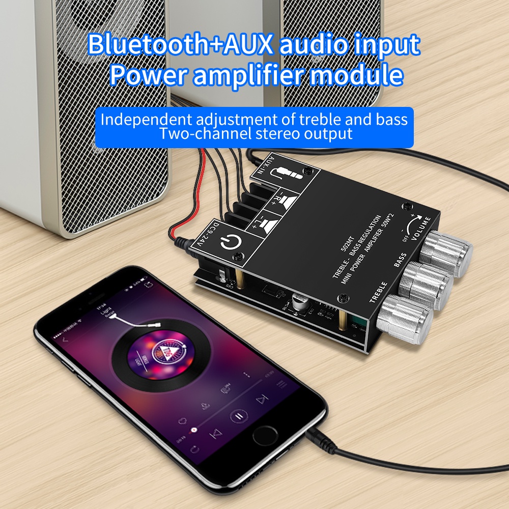 Mini amplifier ZK 502MT Mini amplifier bluetooth 5.0 Subwoofer