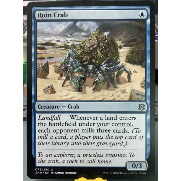 MAGIC The Gathering Ruin Crab (Zendikar Rising) Shopee Philippines