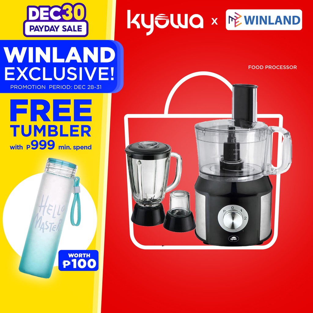 KYOWA by Winland 3 in 1 MultiFunction Food Processor with Blender and