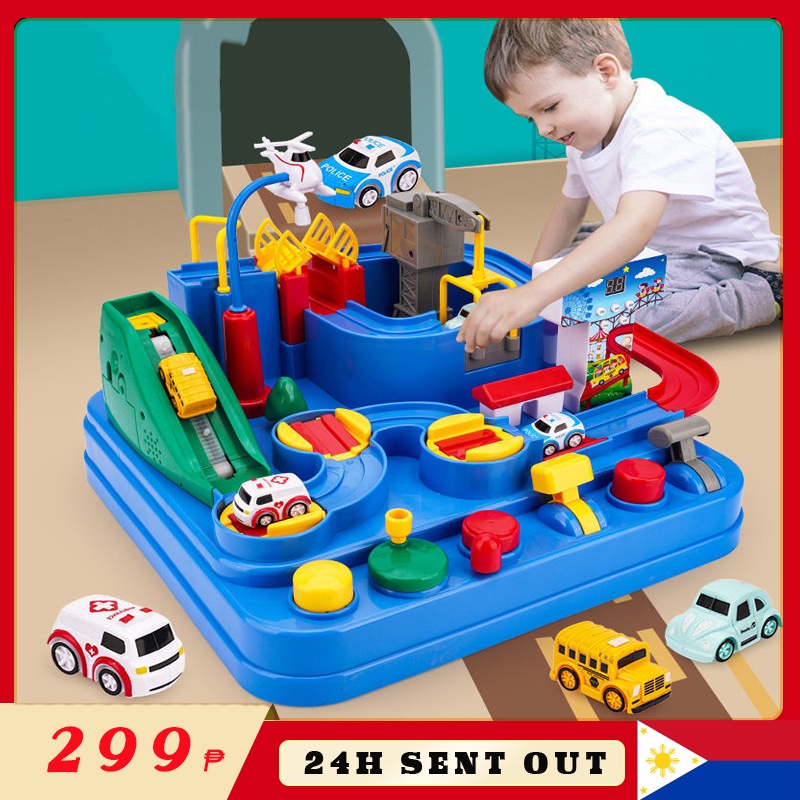 Car Adventure Rail Car Toy Set Assembly Track Car Set Educational Rail