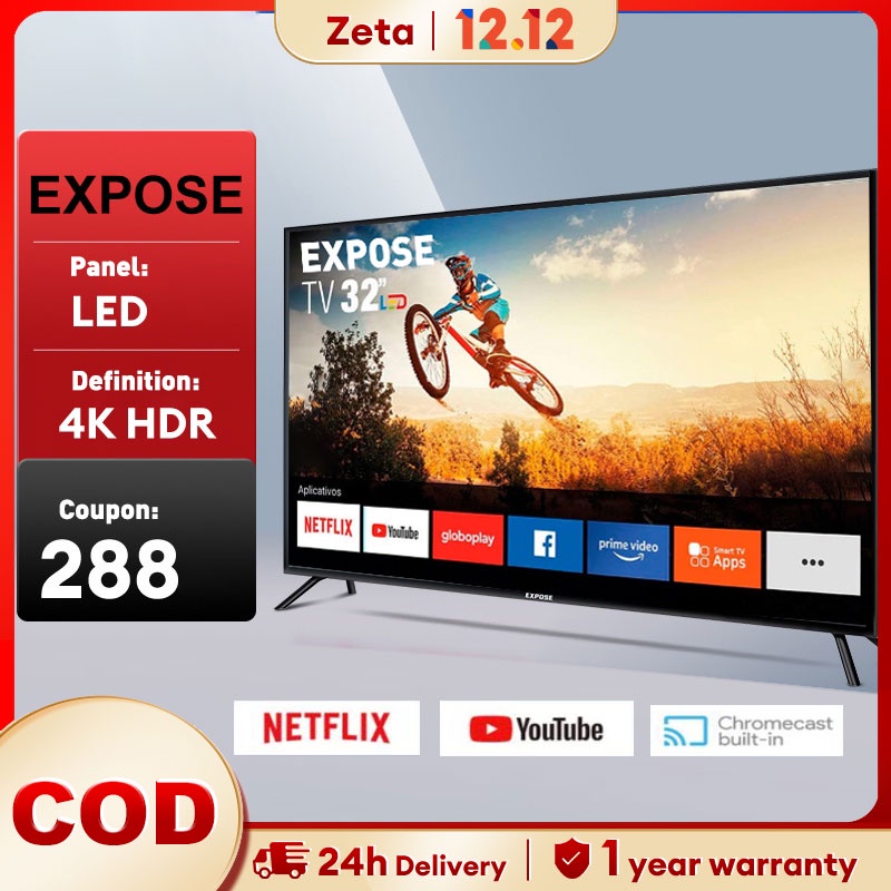 EXPOSE Smart Tv 43 inch android tv box 32 inch Flat screen Ultraslim