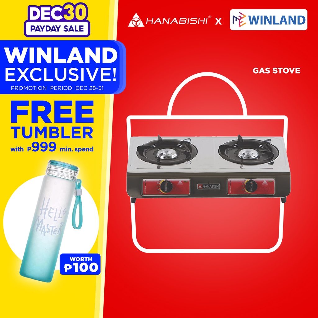 HANABISHI by Winland Stainless Steel Body Double Burner Single Jet