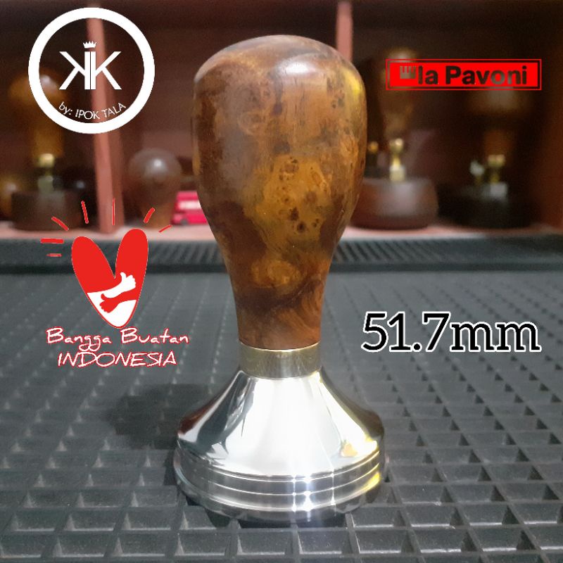 51.7mm Coffee Tamper Flat La Pavoni Post Millennium Espresso Machine