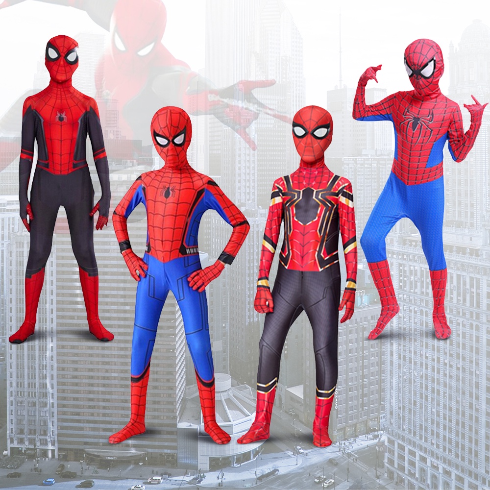 Spiderman Costume for Kids Boy Costume Cosplay Suit Far From Home ...