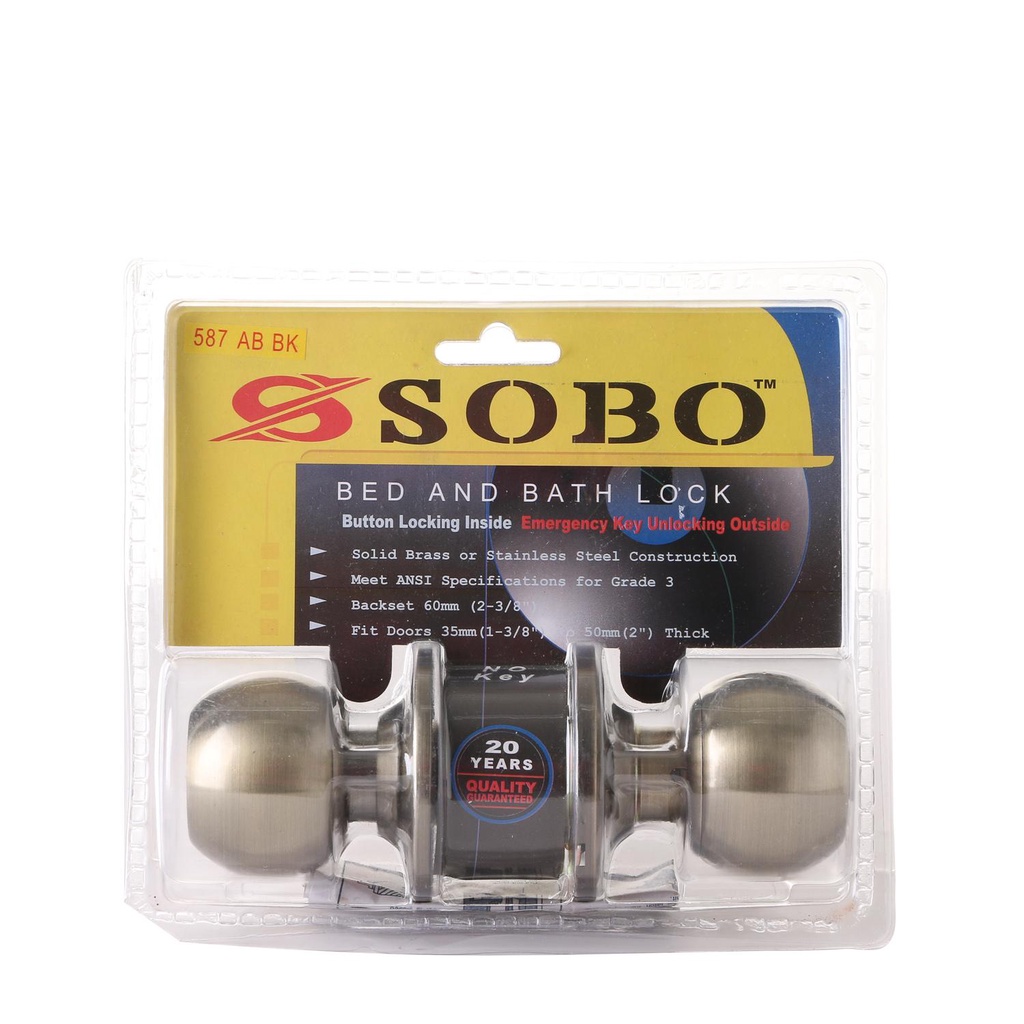 Sobo Antique Brass Bed and Bath Door Lock Set Shopee Philippines