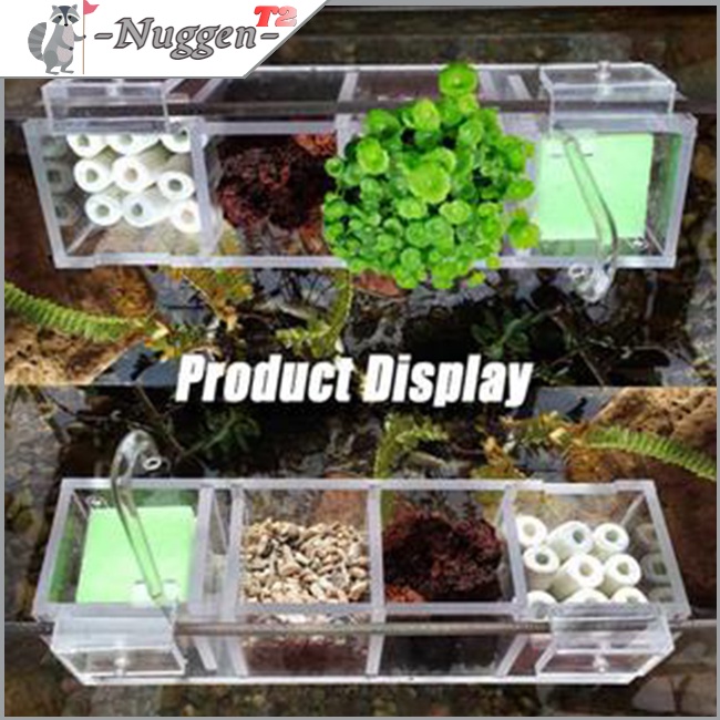 Nuggen  4 in 1 Acrylic Filter Box External Hanging Water Purifier for Aquarium Fish Bowl
