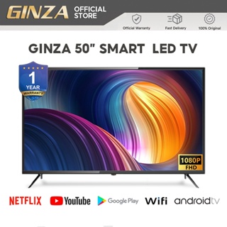 GINZA SMART TV On Sale 50 Inch FHD MONITOR Flat Screen 9.0 ANDROID TV With Bracket