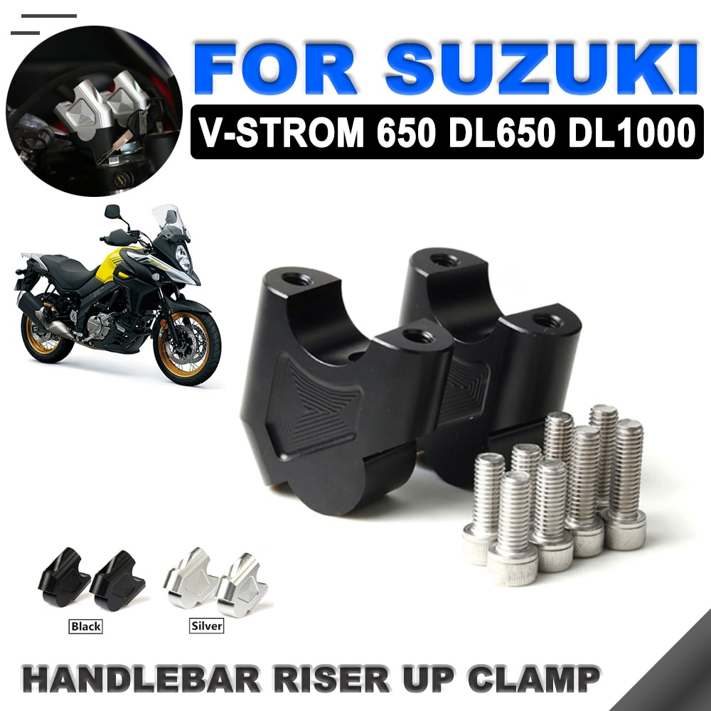 Motorcycle Bar Clamps Handlebar Risers Adapter Handle Bar Riser Mount ...