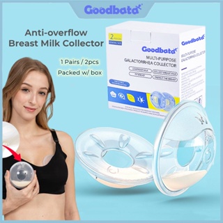 Goodbata 2PCS Portable Anti-overflow Breast Pad Breast Milk Collector Nipple Case