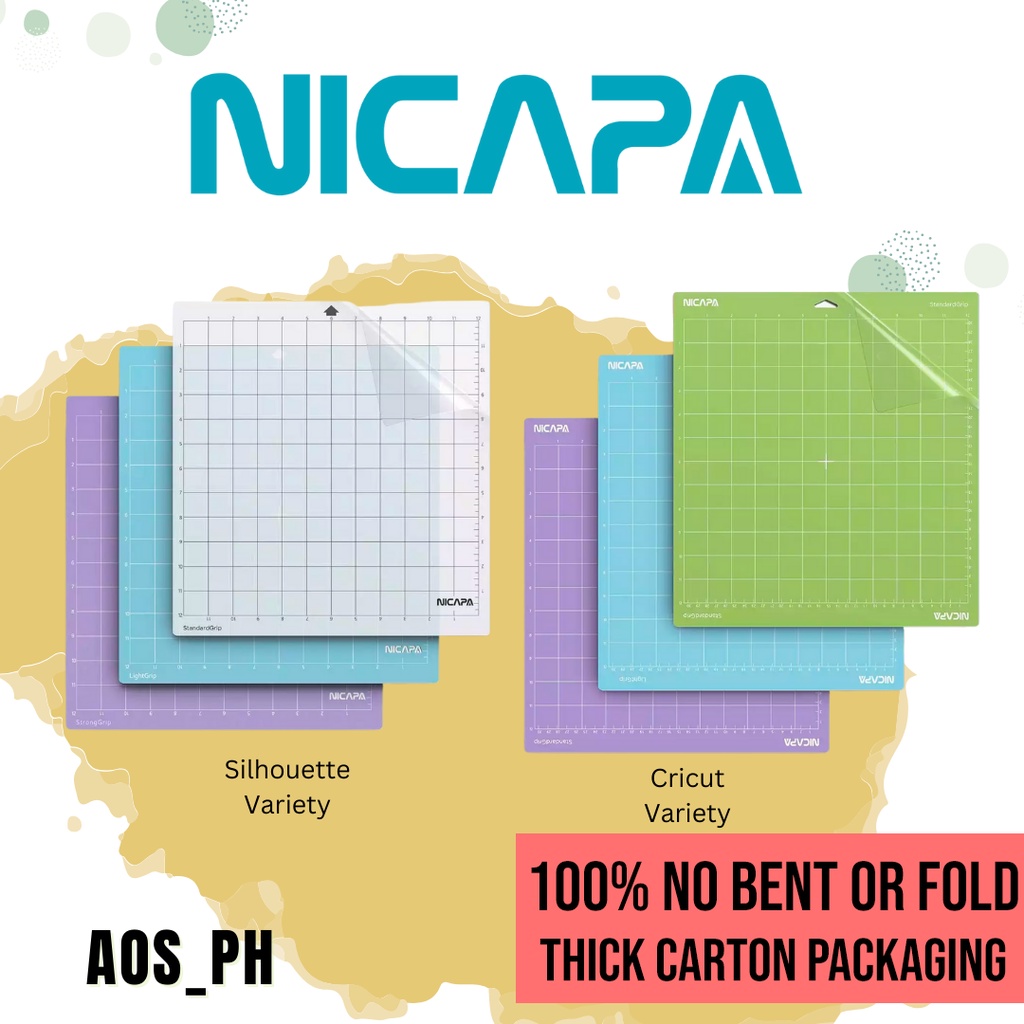 Nicapa Cutting Mat Cricut or Silhouette Cameo Machine 12x12 Shopee