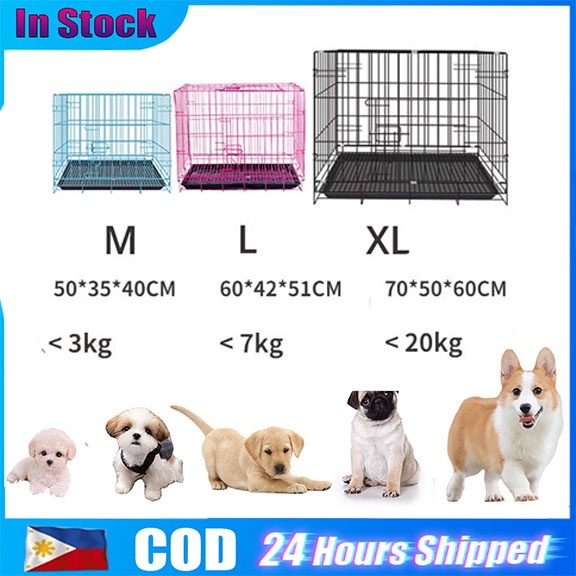 Enlarge XL Dog Cage with Poop Tray Heavy Duty Pet Collapsible Cage